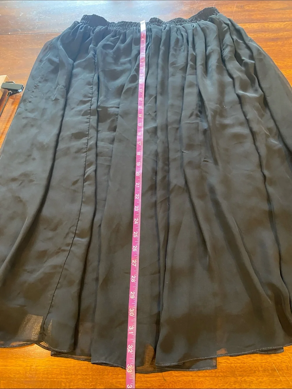 Vintage 90s Nicole Summers Sheer Chiffon Midi Skirt size XL Whimsigoth grunge